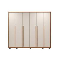 Guarda Roupa Casal 6 Portas E 6 Gavetas Milanus Freijo/off White - Caemmun - 10