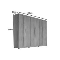 Guarda Roupa Casal 6 Portas E 6 Gavetas C/ Pés Linea Naturale/off White - Rufato - 7