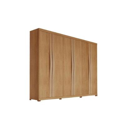 Guarda Roupa Casal Linea Naturale 6 Portas de Bater 6 Gavetas MDF Rufato