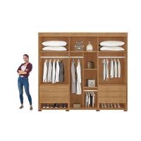 Guarda Roupa Casal 6 Portas E 6 Gavetas C/ Pés Horizon Naturale/off White - Rufato