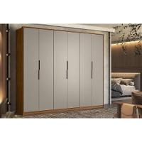 Guarda Roupa Casal 6 Portas E 6 Gavetas Atrice Nogueira Touch/nude Prime - Demóbile - 1