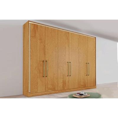 Guarda Roupa Casal Argos Peroba 6 Portas de Bater 6 Gavetas MDF