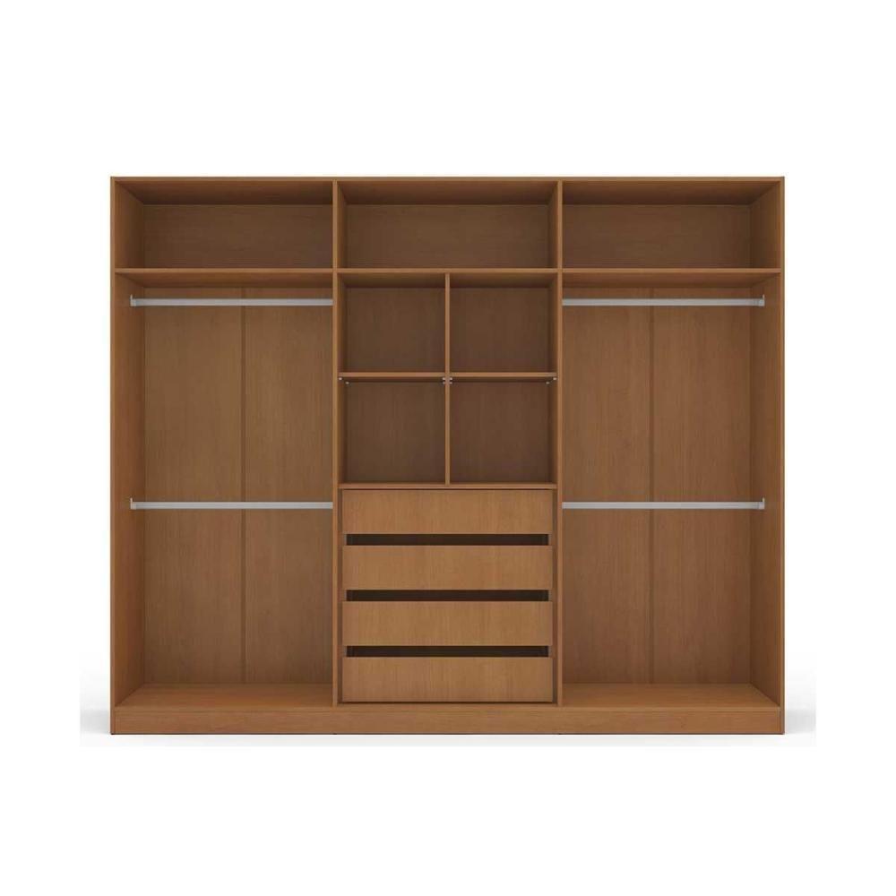 Guarda Roupa Casal 6 Portas E 4 Gavetas Valência Branco/creme - Politorno - 3