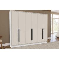 Guarda Roupa Casal 6 Portas E 4 Gavetas Valência Branco/creme - Politorno - 1