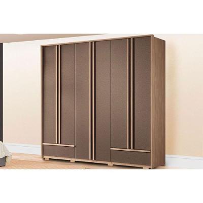 Guarda Roupa Casal 6 Portas E 5 Gavetas C/ Pés Torino Wood/terracota - Santos Andirá