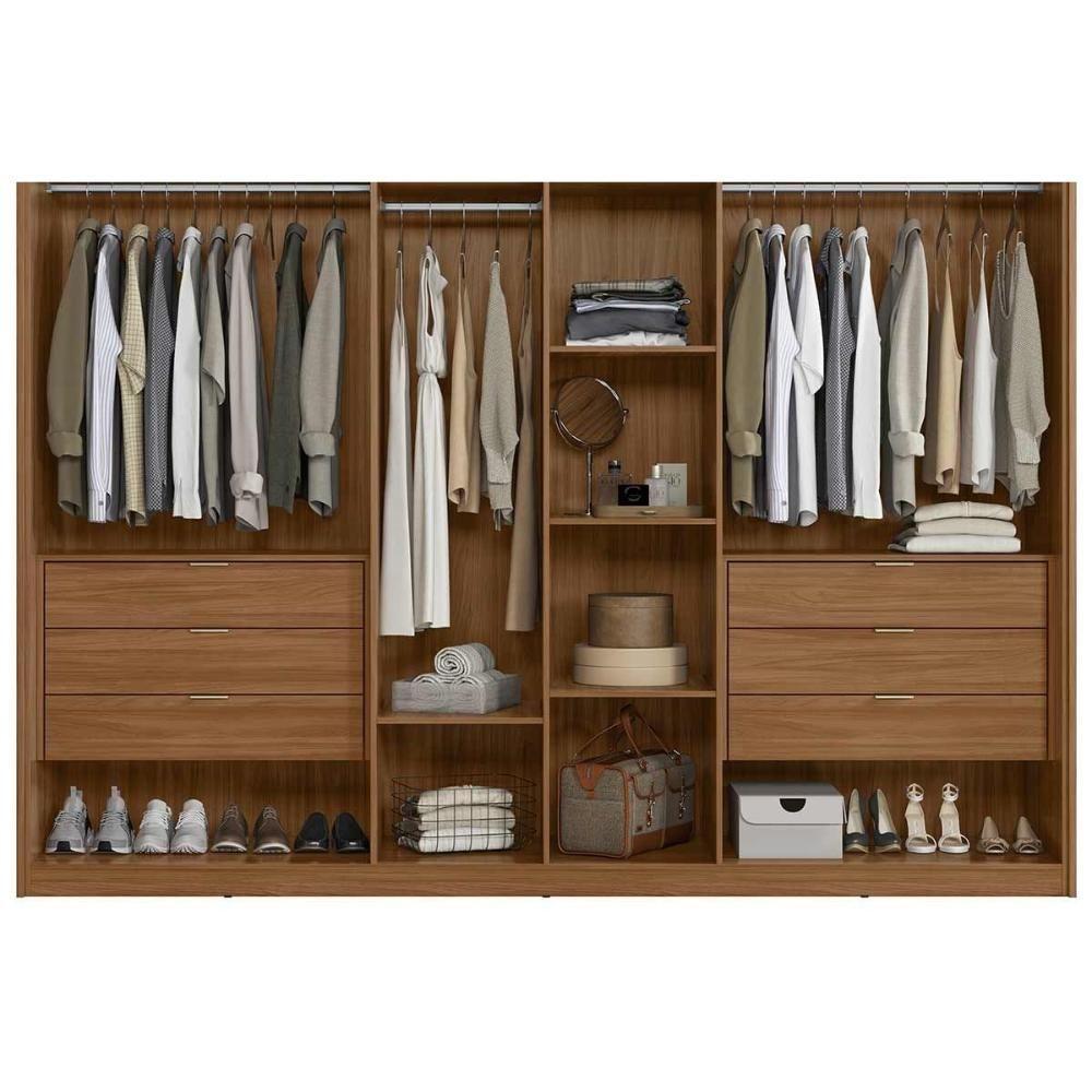 Guarda Roupa Casal 6 Portas E 6 Gavetas Atrice Amêndola Touch - Demóbile - 5