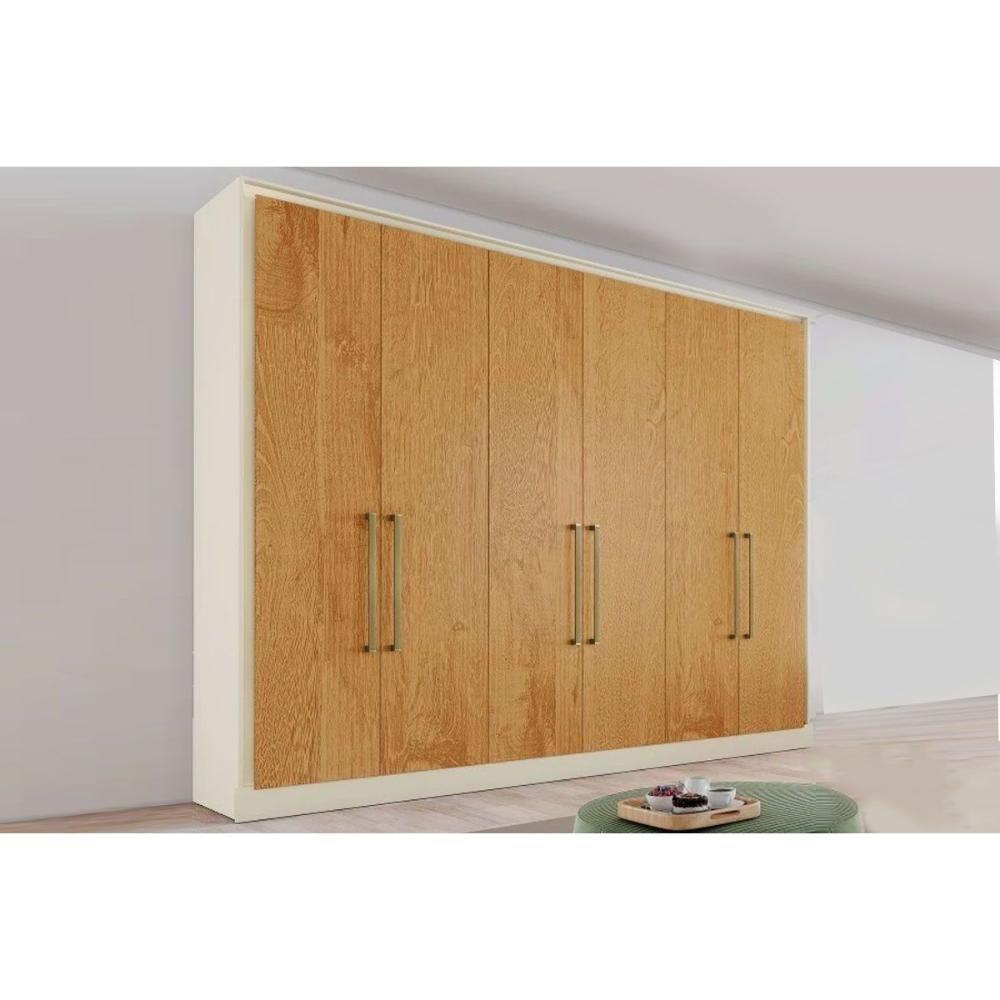 Guarda Roupa Casal 6 Portas E 6 Gavetas Argos Off White/peroba - Europa - 1
