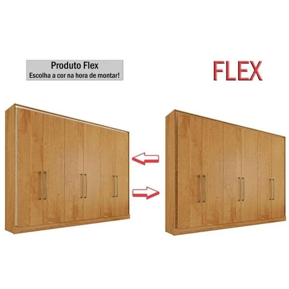 Guarda Roupa Casal 6 Portas E 6 Gavetas Argos Off White/peroba - Europa - 4