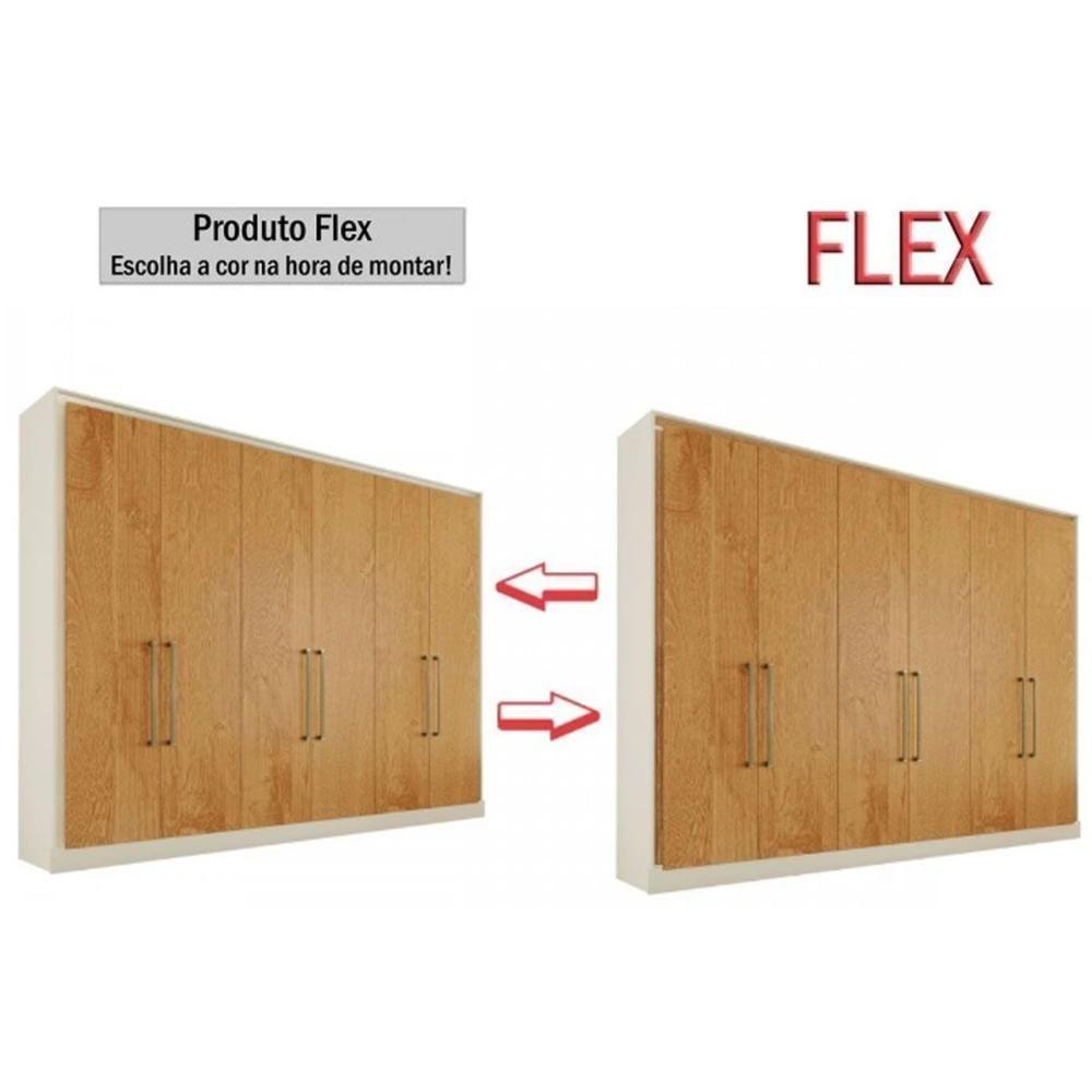 Guarda Roupa Casal 6 Portas E 6 Gavetas Argos Off White/peroba - Europa - 5