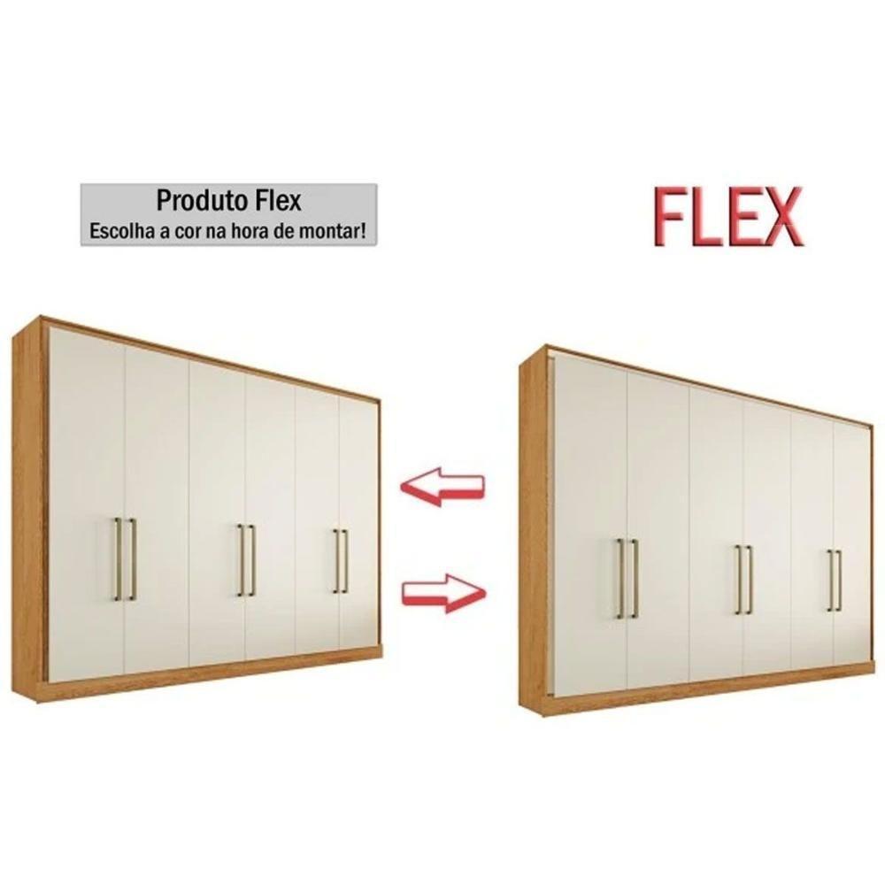 Guarda Roupa Casal 6 Portas E 6 Gavetas Argos Off White - Europa - 3