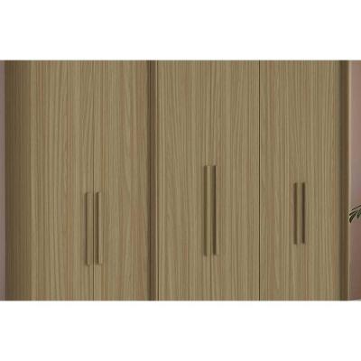Guarda Roupa Casal Ph 18041 6 Portas de Correr 2 Gavetas Cedro
