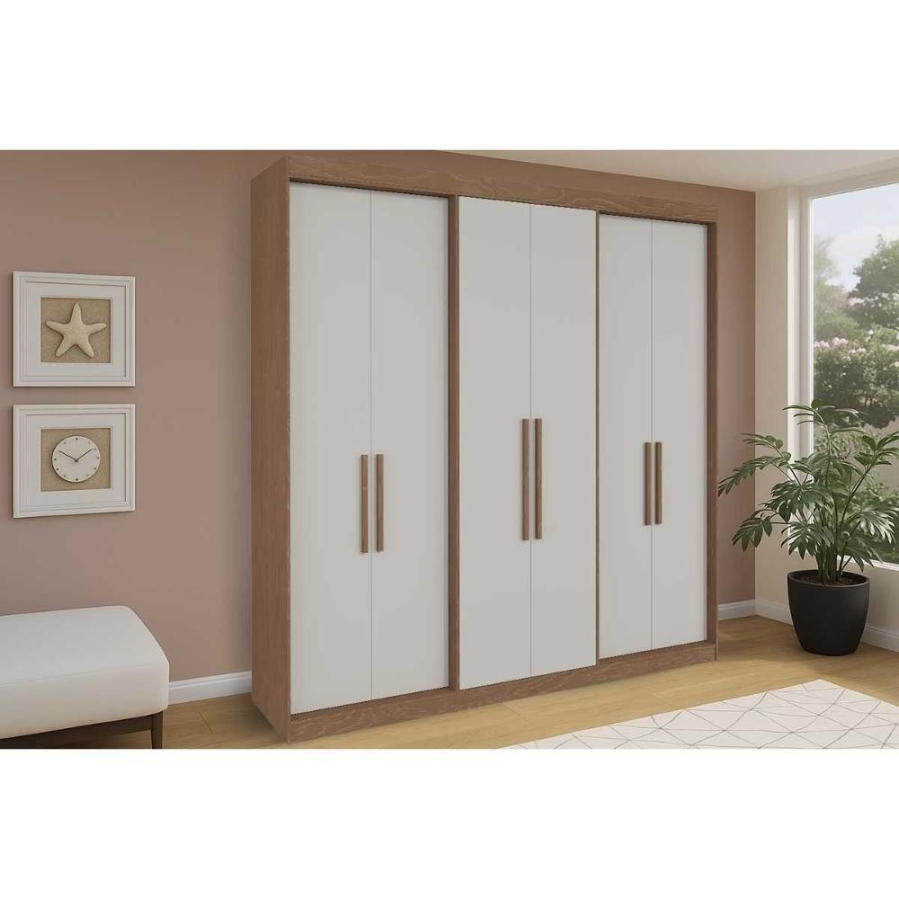 Guarda Roupa Casal 6 Portas E 4 Gavetas Ph 18041 Carvalho/off White - Herval - 1