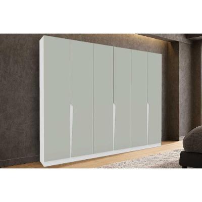 Guarda Roupa Casal 6 Portas E 4 Gavetas Porto Branco/verde - Politorno
