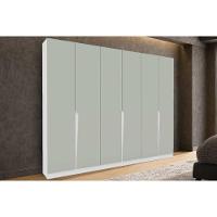 Guarda Roupa Casal 6 Portas E 4 Gavetas Porto Branco/verde - Politorno - 1