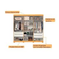 Guarda Roupa Casal 6 Portas E 4 Gavetas Nubia Cinamomo/off White - Acp - 3