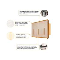 Guarda Roupa Casal 6 Portas E 4 Gavetas Nubia Cinamomo/off White - Acp