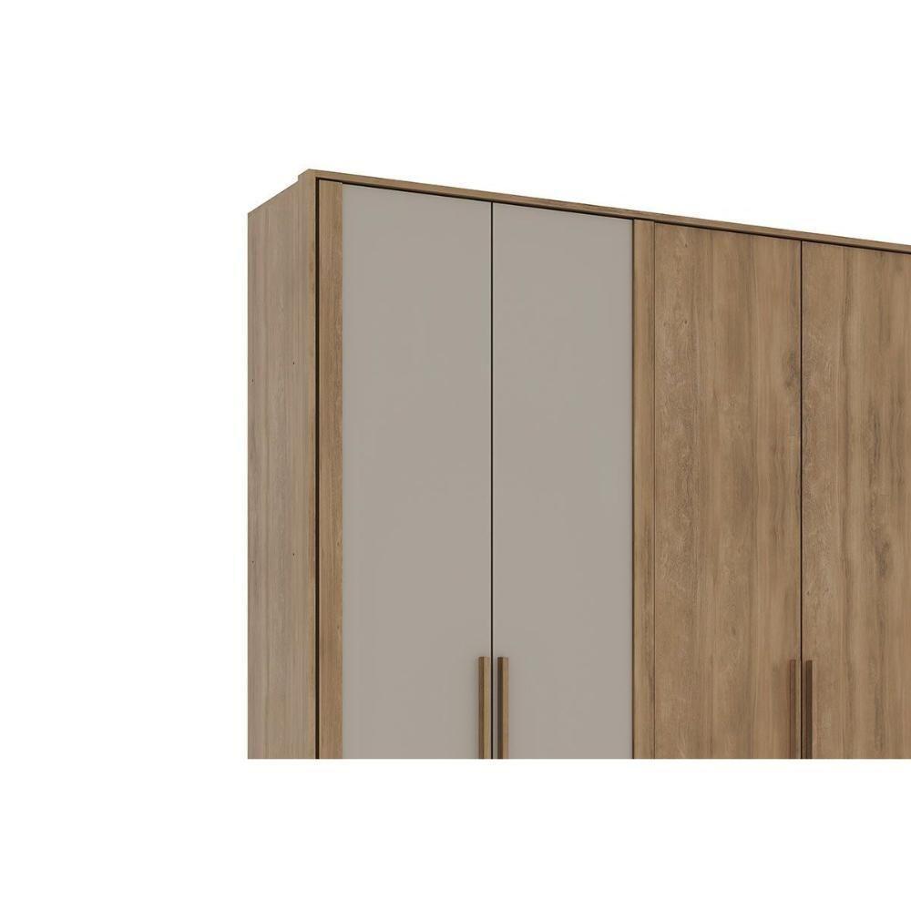 Guarda Roupa Casal 6 Portas E 4 Gavetas Everest 1178 Flex Freijo Ou Freijo C/ Avela - Carraro - 6