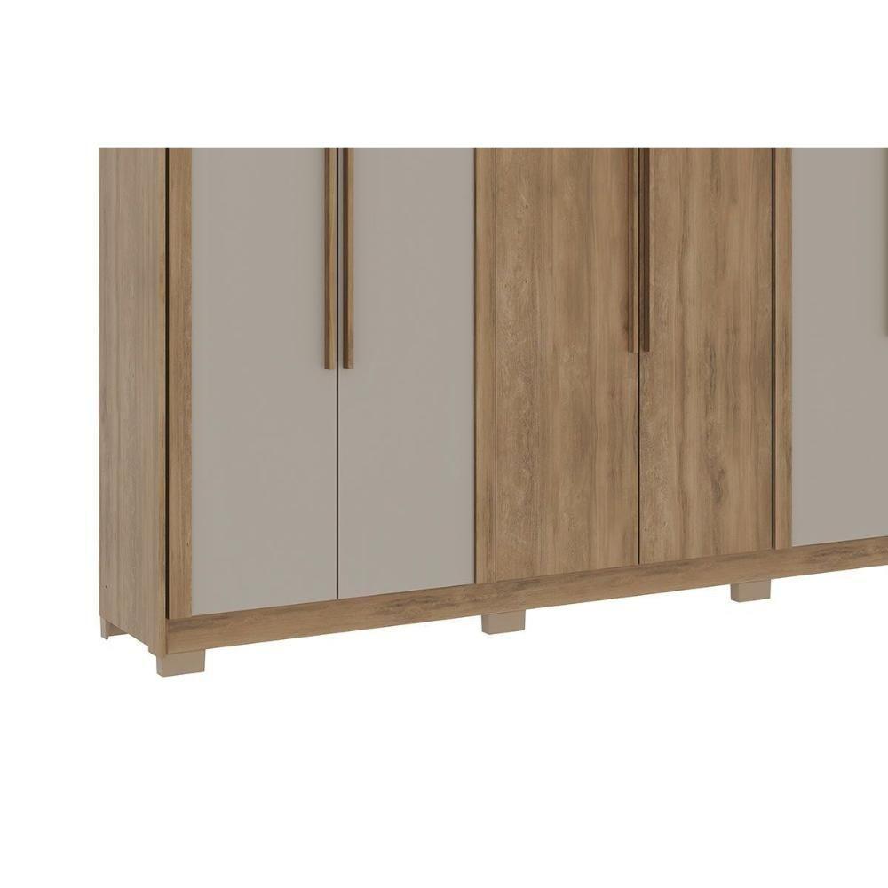 Guarda Roupa Casal 6 Portas E 4 Gavetas Everest 1178 Flex Freijo Ou Freijo C/ Avela - Carraro - 8