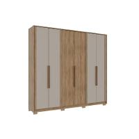 Guarda Roupa Casal 6 Portas E 4 Gavetas Everest 1178 Flex Freijo Ou Freijo C/ Avela - Carraro - 1