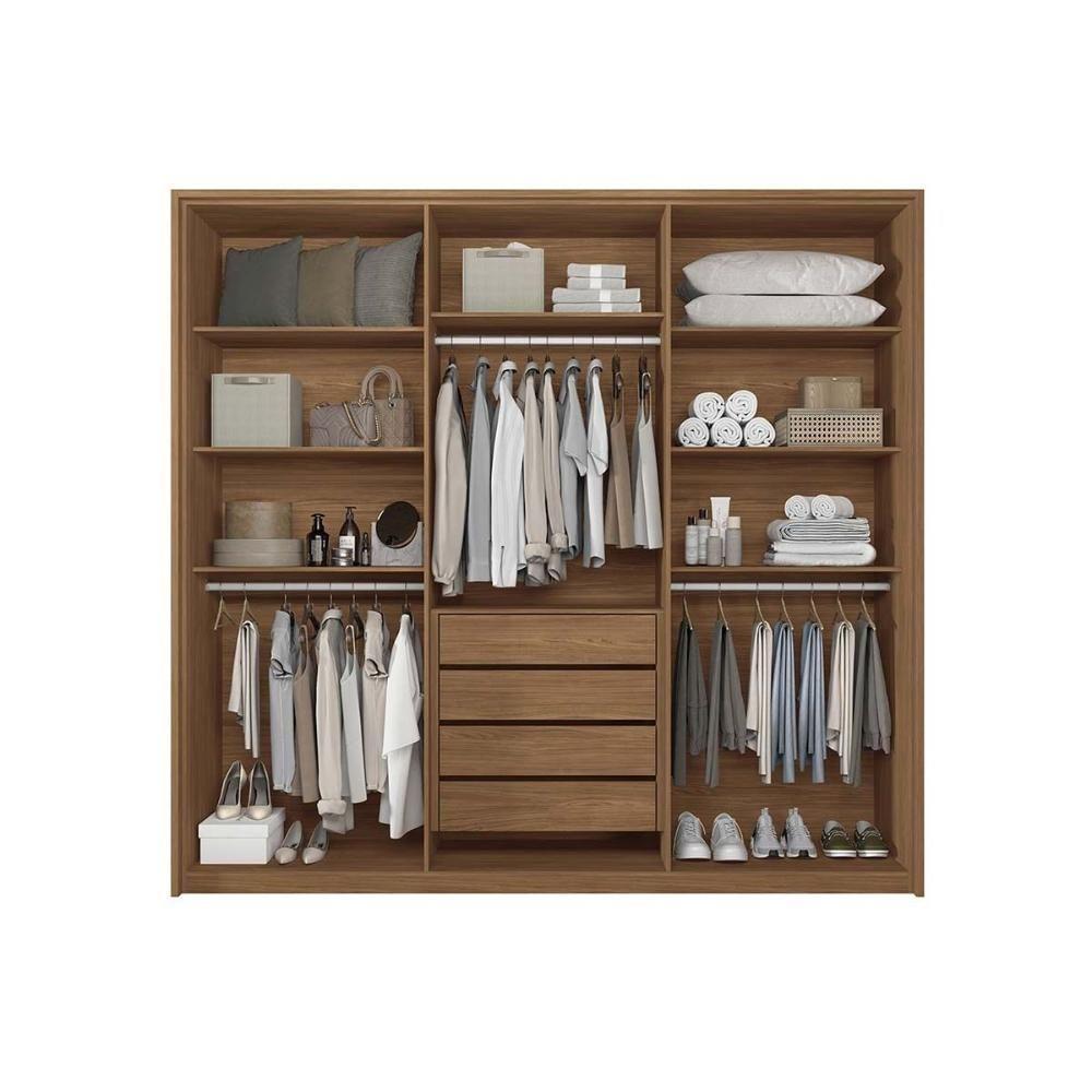 Guarda Roupa Casal 6 Portas E 4 Gavetas Coimbra Jatoba/areia - Santos Andirá - 6