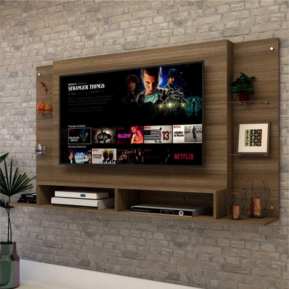 Painel Tv até 60" com Prateleiras de Vidro Braga Multimóveis - 4