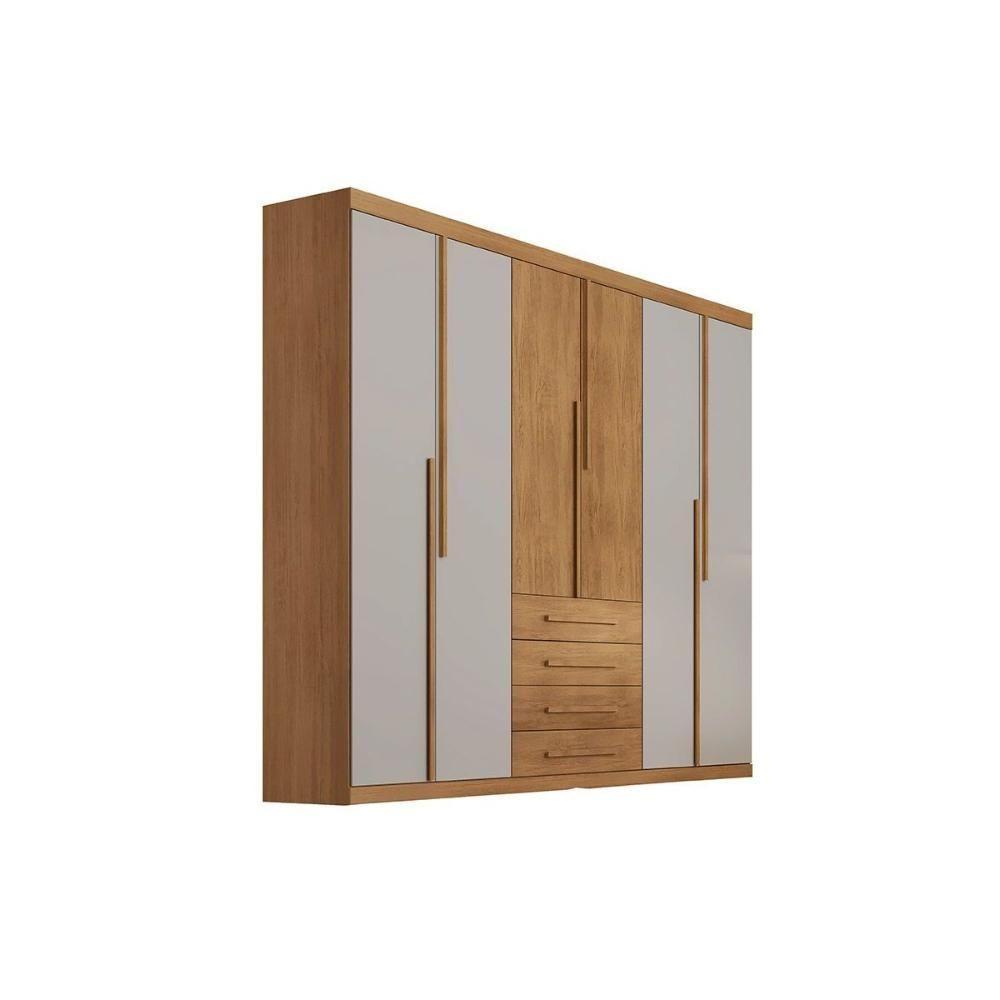 Guarda Roupa Casal 6 Portas E 4 Gavetas Capri Naturale - Rufato - 6