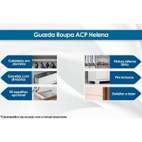 Guarda Roupa Solteiro 2 Portas De Correr E 2 Gavetas C/ Espelho Helena Flex Cinamomo/cinamomo Ou Off White - Acp - 5
