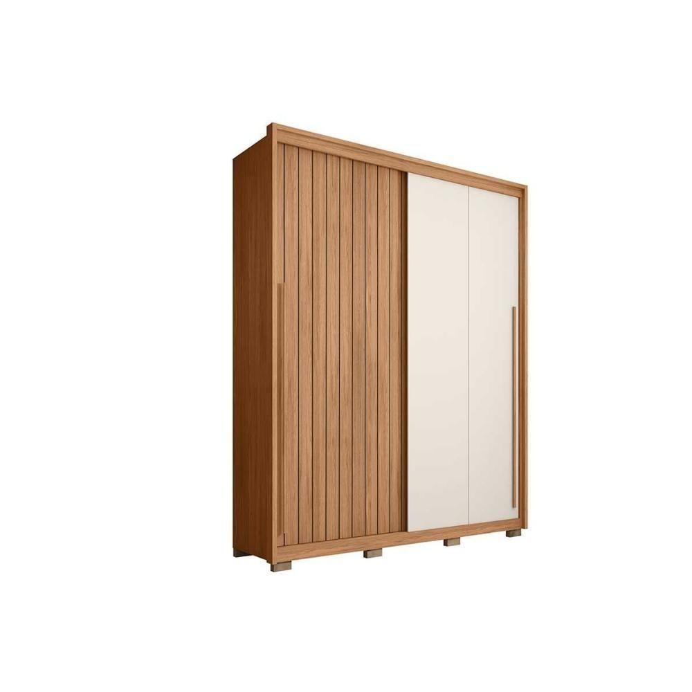 Guarda Roupa Solteiro 2 Portas De Correr (1 Ripada) E 3 Gavetas Moviment 1.8 Flex Freijo/off White Ou Sued - Caemmun - 8