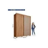 Guarda Roupa Solteiro 2 Portas De Correr (1 Ripada) E 3 Gavetas Moviment 1.8 Flex Freijo/off White Ou Sued - Caemmun - 5