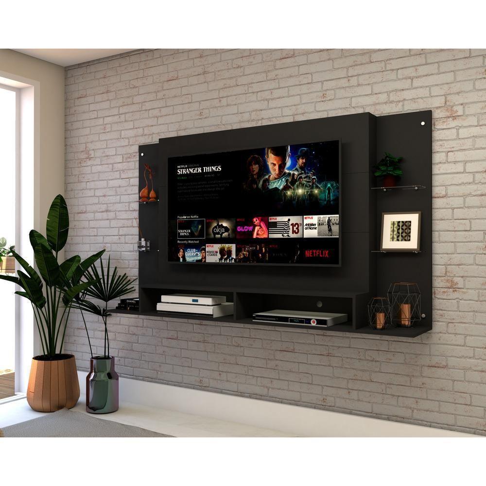Painel Tv até 60" com Prateleiras de Vidro Braga Multimóveis - 5