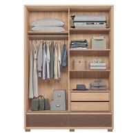 Guarda Roupa Solteiro 2 Portas De Correr (1 C/ Espelho) E 4 Gavetas C/ Pés Volpe Wood/terracota - Santos Andirá - 5