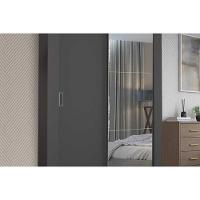 Guarda Roupa Solteiro 2 Portas De Correr (1 C/ Espelho) Ph 1728 Grafite - Herval - 2