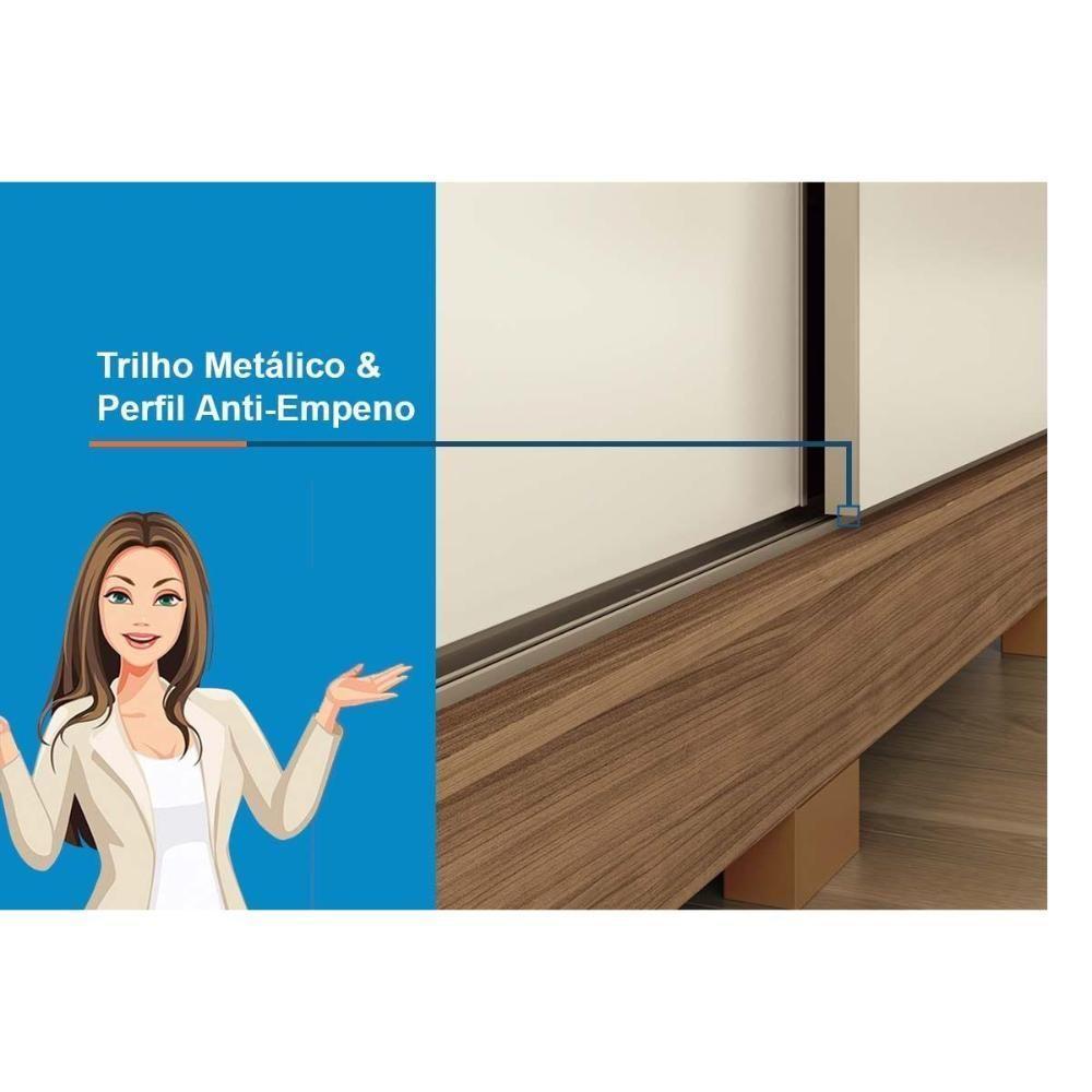 Guarda Roupa Solteiro 2 Portas De Correr (1 C/ Espelho) E 2 Gavetas C/ Pés Lapa Jatobá - Santos Andirá - 2