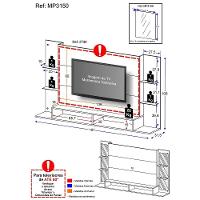 Painel TV até 60" Espelho Nairóbi Plus Branco Multimóveis - 4