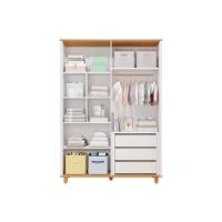 Guarda Roupa Infantil C/ 4 Portas (2 Ripadas) Cupcake Off White/nature - Permóbili Baby