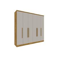 Guarda Roupa Casal Veneza C/ 6 Portas E 4 Gavetas Neve - Tcil Móveis - 9