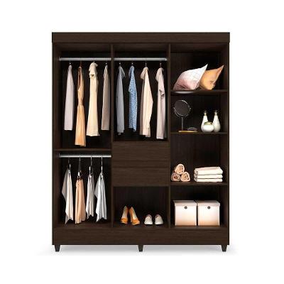 Guarda Roupa Casal Munique 8 Portas Abrir 2 Gavetas Café Touch