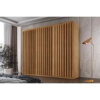 Guarda Roupa Casal 6 Portas Ripadas E 2 Gavetas Cairo Premium Naturale - Rufato - 1