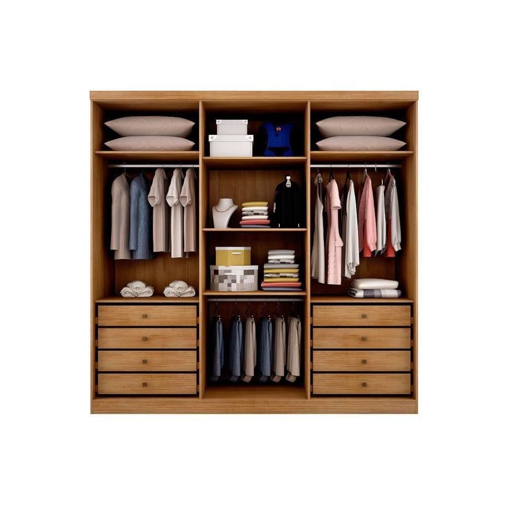Guarda Roupa Casal 6 Portas E 8 Gavetas New Vértice/messina Cumaru/fendi 25 - Novo Horizonte - 3