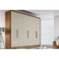 Guarda Roupa Casal 6 Portas E 8 Gavetas New Vértice/messina Cumaru/fendi 25 - Novo Horizonte - 1