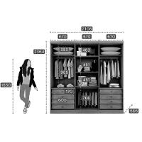Guarda Roupa Casal 6 Portas E 8 Gavetas New Vértice/messina Cumaru/fendi 25 - Novo Horizonte - 2