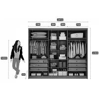 Guarda Roupa Casal 6 Portas E 6 Gavetas Rizon/linea Plus Neve - Novo Horizonte - 2