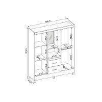 Guarda Roupa Solteiro 4 Portas E 2 Gavetas C/ 1 Espelho Capelinha Lord Branco/rosa/branco - Demóbile - 3