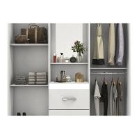 Guarda Roupa Solteiro 4 Portas E 2 Gavetas C/ 1 Espelho Capelinha Lord Branco/rosa/branco - Demóbile - 6