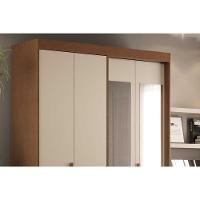 Guarda Roupa Solteiro 4 Portas (2 C/ Espelho) E 2 Gavetas Ph 1805 Cedro/off White - Herval - 8