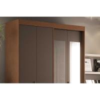 Guarda Roupa Solteiro 4 Portas (2 C/ Espelho) E 2 Gavetas Ph 1805 Cedro/off White - Herval - 9