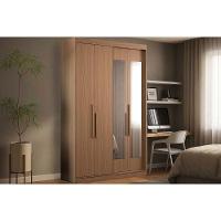 Guarda Roupa Solteiro 4 Portas (2 C/ Espelho) E 2 Gavetas Ph 1805 Cedro - Herval - 1