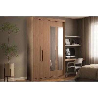 Guarda Roupa Solteiro PH 1805 4 Portas de Bater 2 Gavetas Carvalho Vermontt MDF