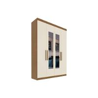 Guarda Roupa Solteiro 4 Portas (2 C/ Espelho) E 2 Gavetas Ph 1714 Carvalho Vermontt/off White - Herval - 1
