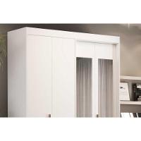 Guarda Roupa Solteiro 4 Portas (2 C/ Espelho) E 2 Gavetas Ph 1805 Branco - Herval